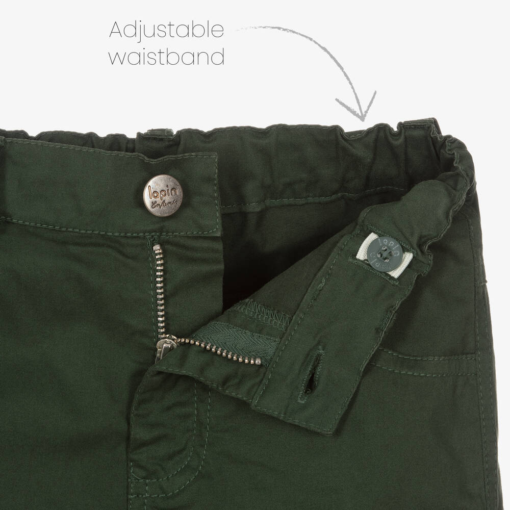 Lapin House-بنطلون كارغو قطن لون أخضر للأولاد | Childrensalon Outlet