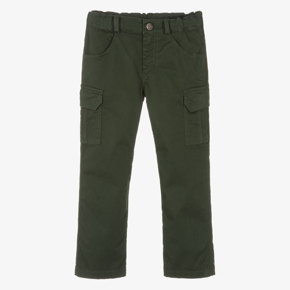 Lapin House-بنطلون كارغو قطن لون أخضر للأولاد | Childrensalon Outlet