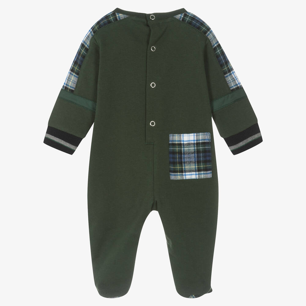 Lapin House-Зеленый хлопковый комбинезон | Childrensalon Outlet