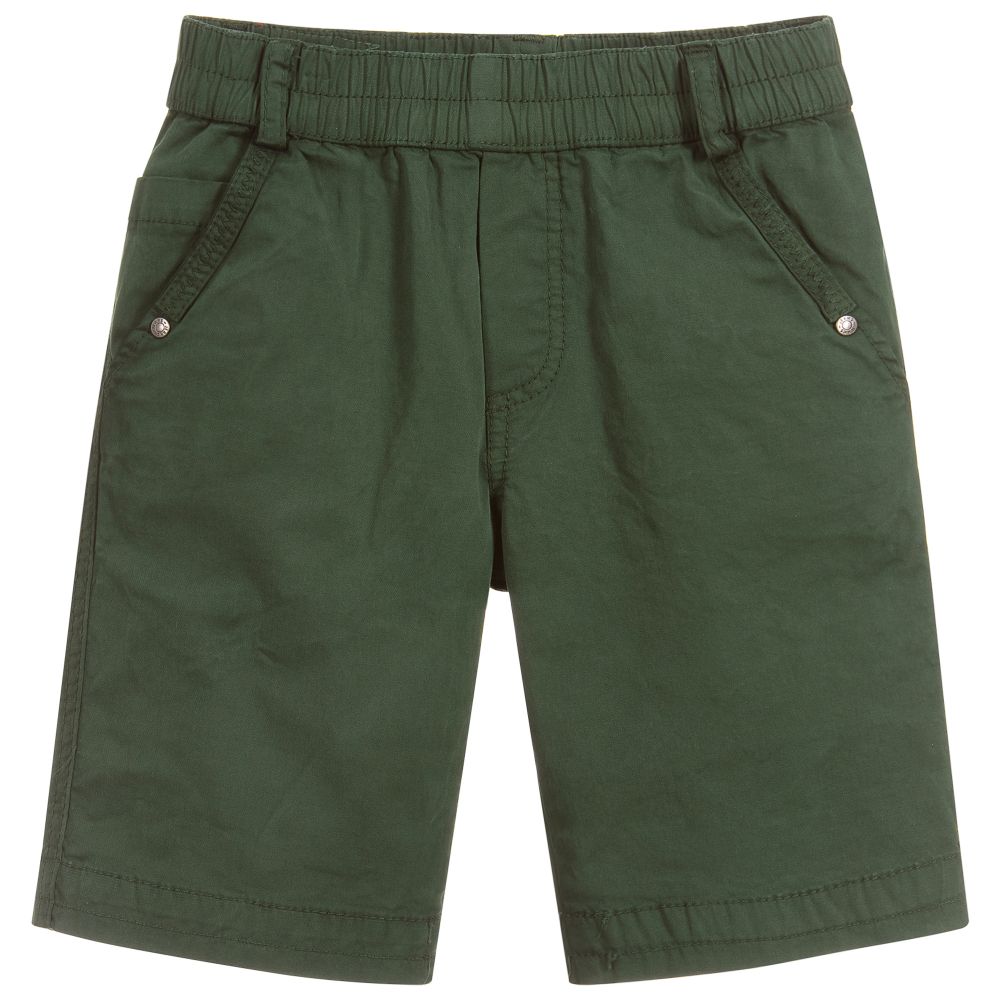 Lapin House - Boys Green Cotton Shorts | Childrensalon Outlet