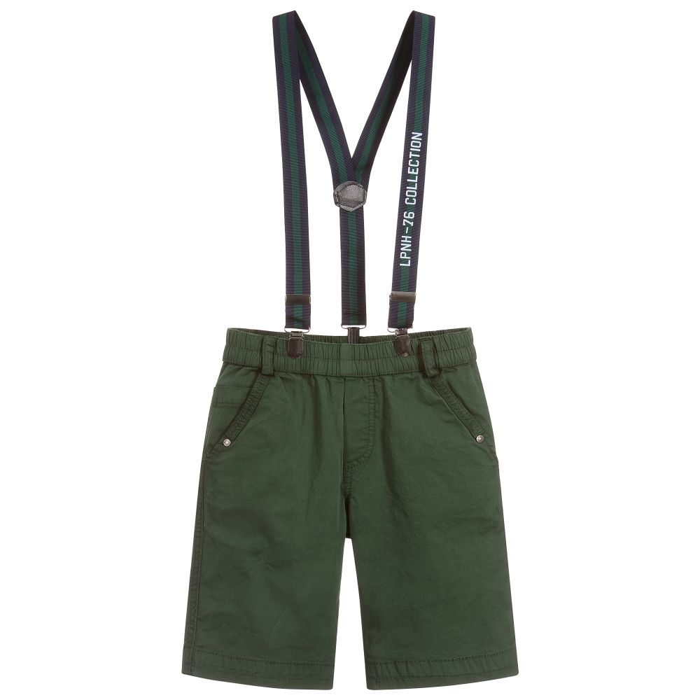Lapin House - Boys Green Cotton Shorts | Childrensalon