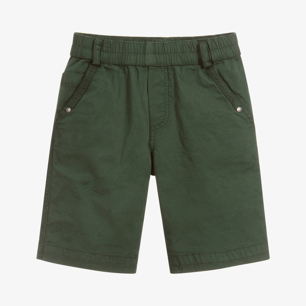 Lapin House-Boys Green Cotton Shorts | Childrensalon Outlet