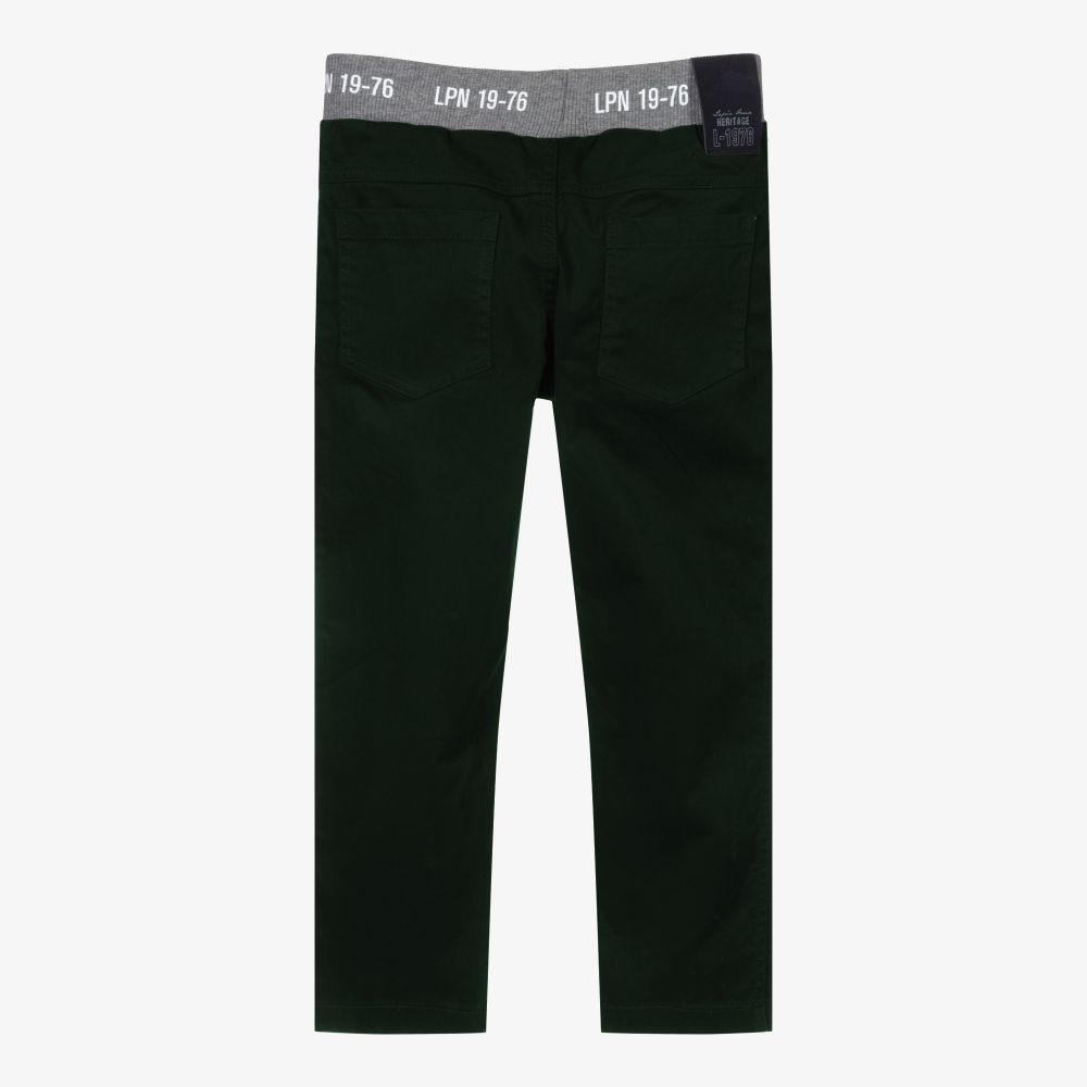 Lapin House-Boys Green Cotton Trousers | Childrensalon Outlet