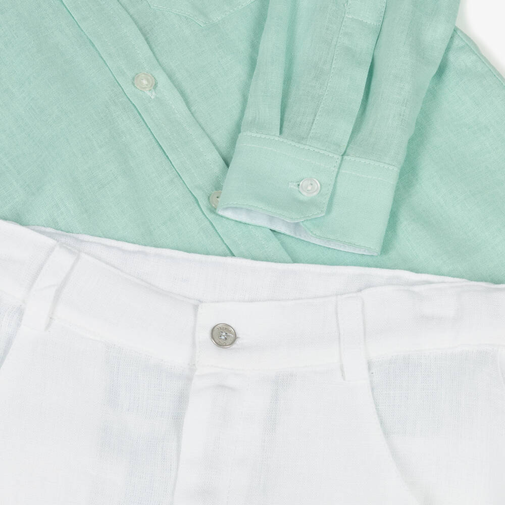 Lapin House-طقم كتان أخضر للأولاد | Childrensalon Outlet