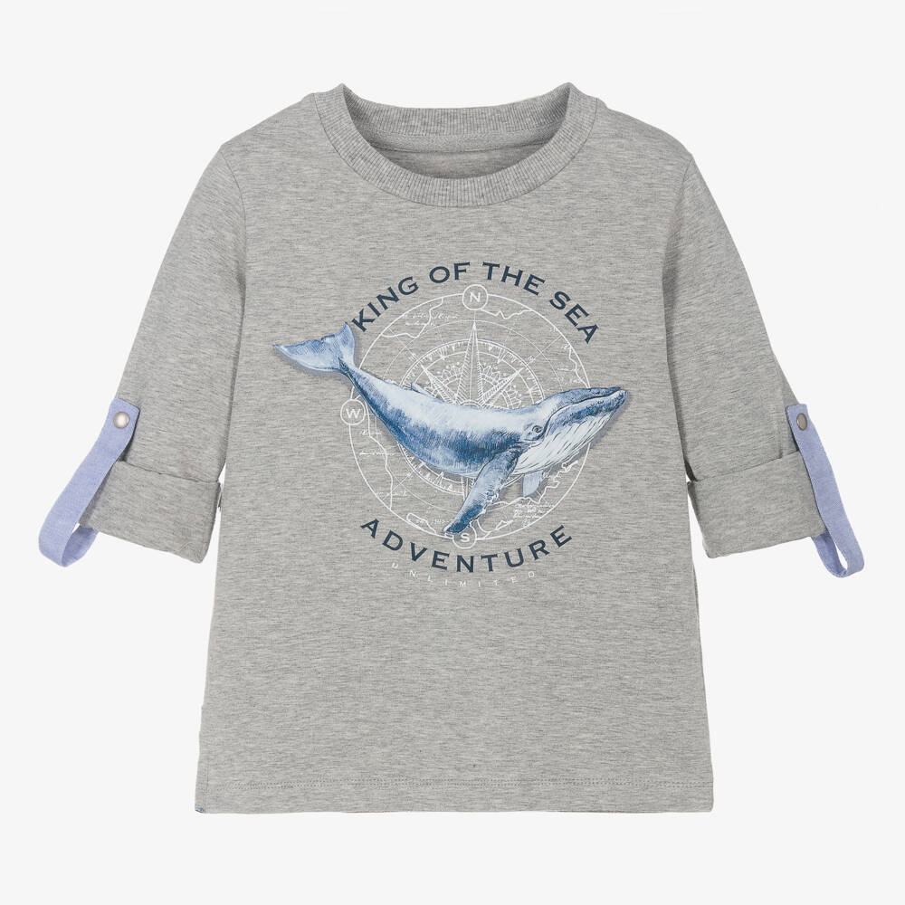 Lapin House-Boys Grey Adventure Jersey Top | Childrensalon Outlet