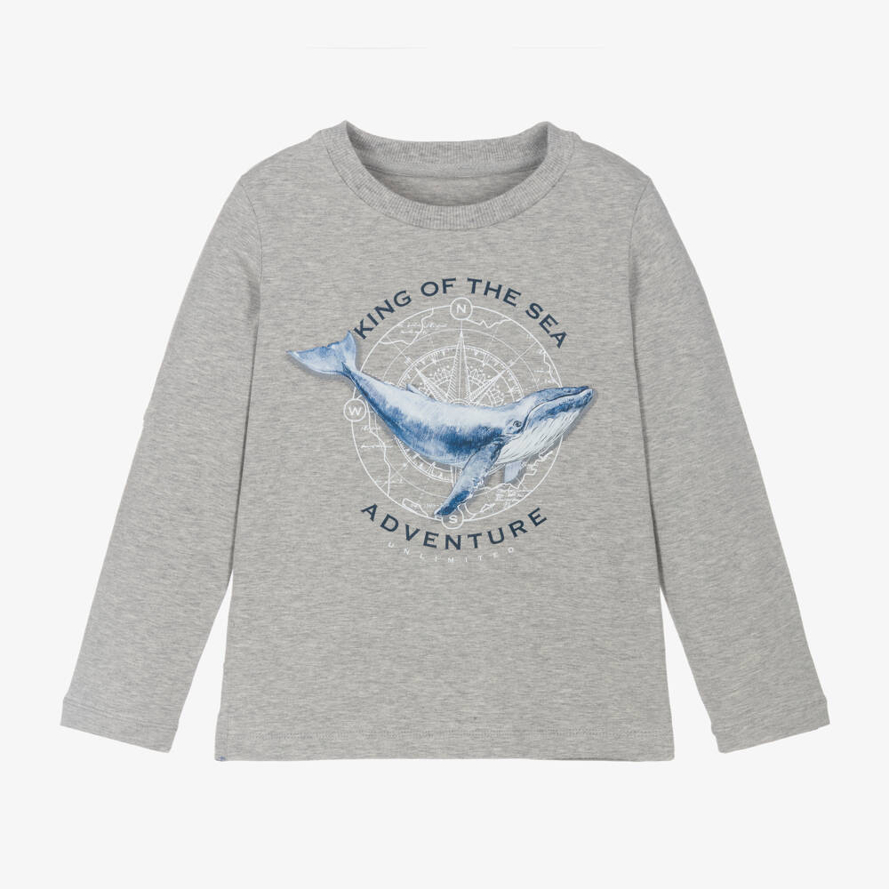 Lapin House-Boys Grey Adventure Jersey Top | Childrensalon Outlet