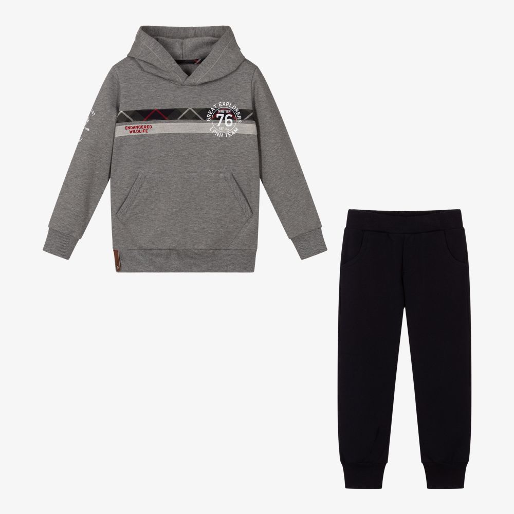 Lapin House-Boys Grey & Blue Tracksuit | Childrensalon Outlet