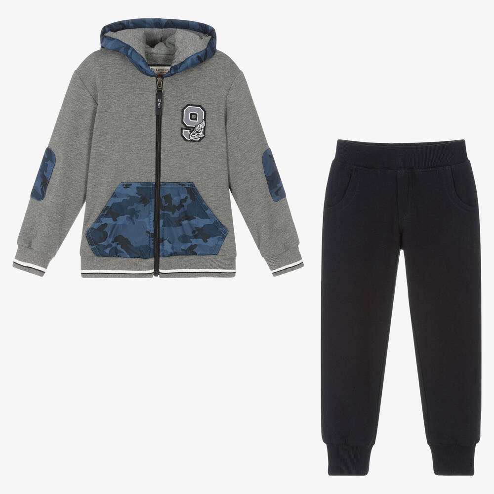 Lapin House-Серо-синий спортивный костюм для мальчиков | Childrensalon Outlet