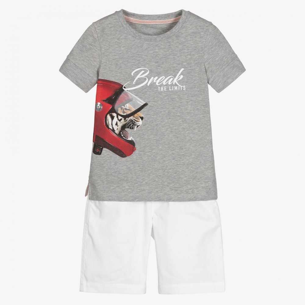 Lapin House - Серая футболка и шорты из хлопка для мальчиков | Childrensalon