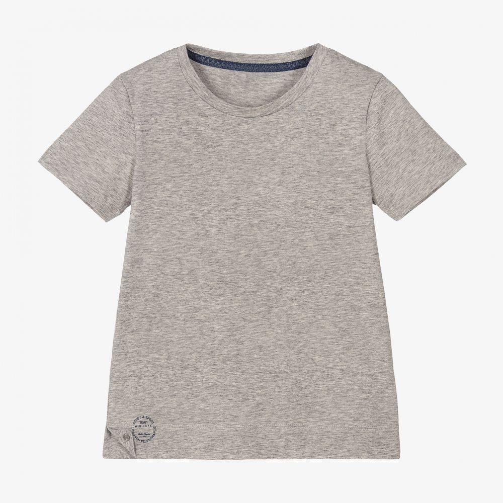 Lapin House - Boys Grey Cotton T-Shirt | Childrensalon