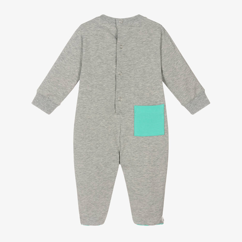 Lapin House-أفرول بيبي غرو قطن جيرسي لون رمادي مونس للمواليد | Childrensalon Outlet