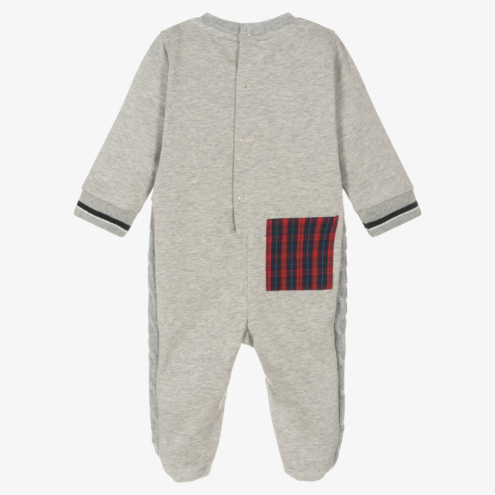 Lapin House-أفرول بيبي غرو مزيج قطن محبوك لون رمادي للمواليد | Childrensalon Outlet