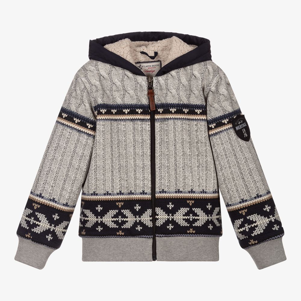 Lapin House-Серый топ на молнии для мальчиков | Childrensalon Outlet