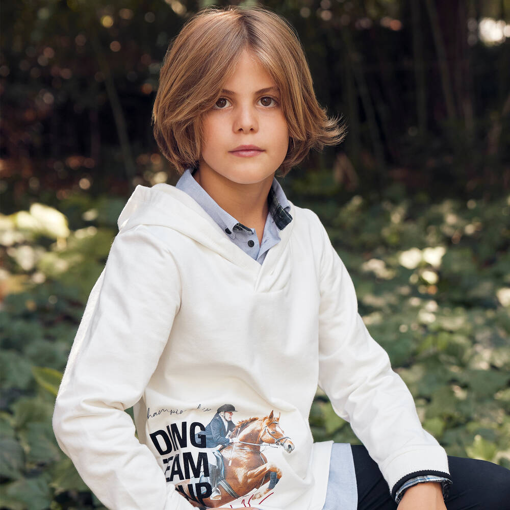 Lapin House-طقم جوغرز قطن لون كحلي وعاجي للأولاد | Childrensalon Outlet