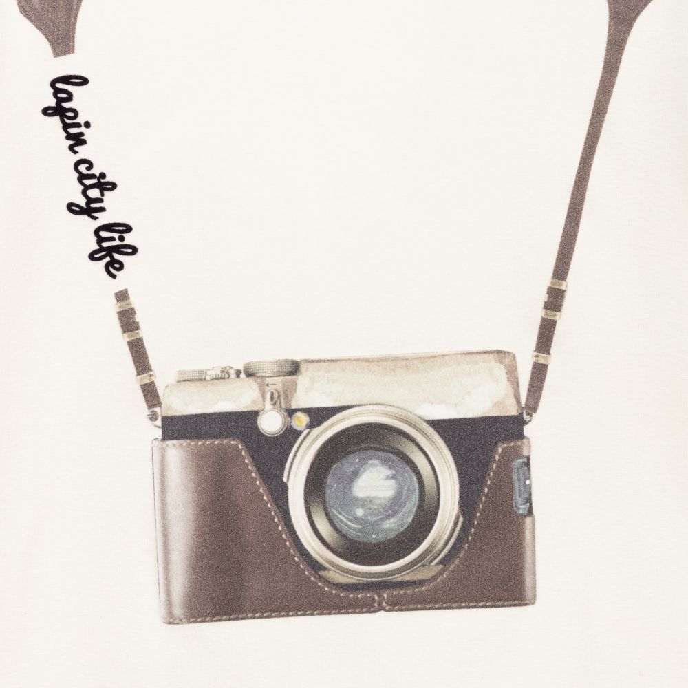 Lapin House- Boys Ivory Cotton Camera Top | Childrensalon Outlet