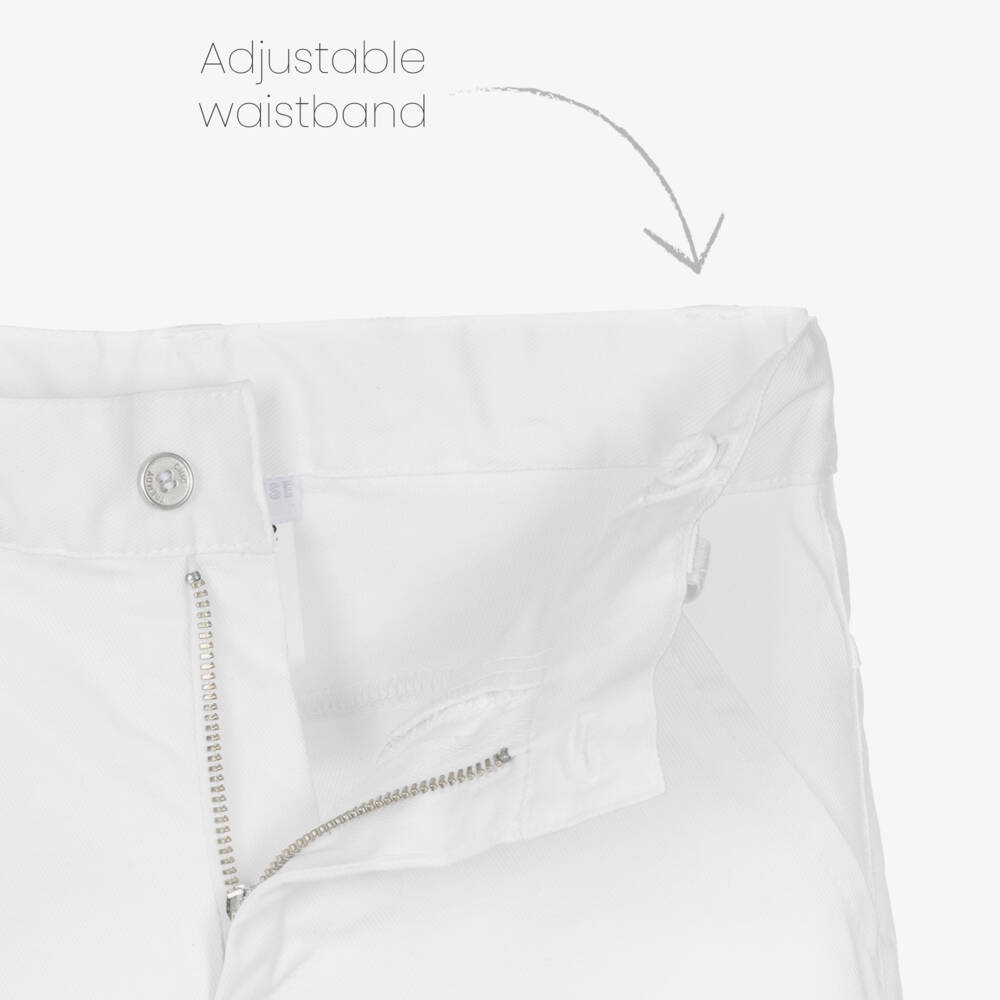 Lapin House-Кремовые хлопковые шорты с ремнём для мальчиков | Childrensalon Outlet