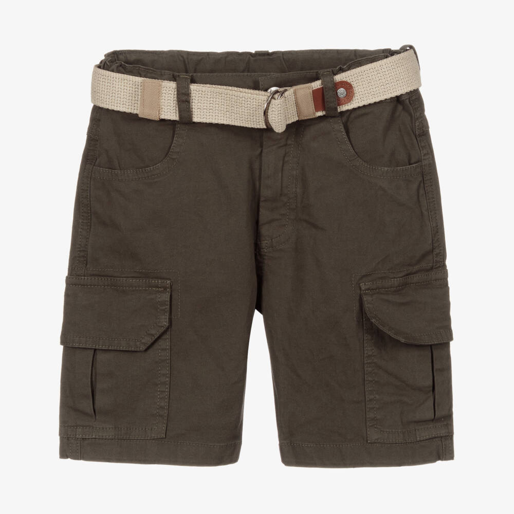 Lapin House-Boys Khaki Green Cargo Shorts  | Childrensalon Outlet