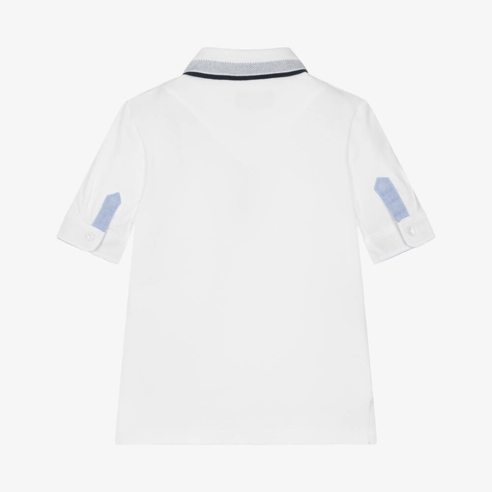 Lapin House-Boys Nautical White Polo Tee | Childrensalon Outlet