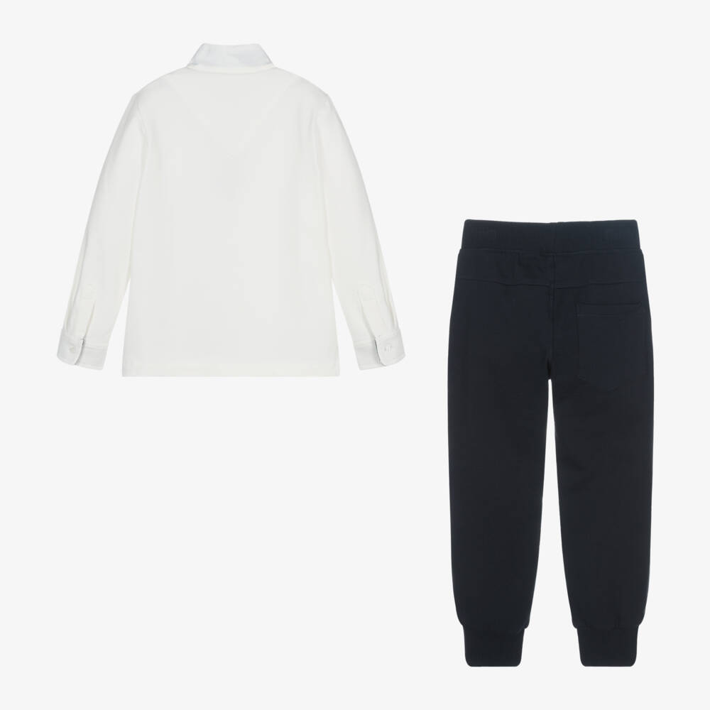 Lapin House-Boys Navy and Ivory Jogger Ensemble | Childrensalon Outlet