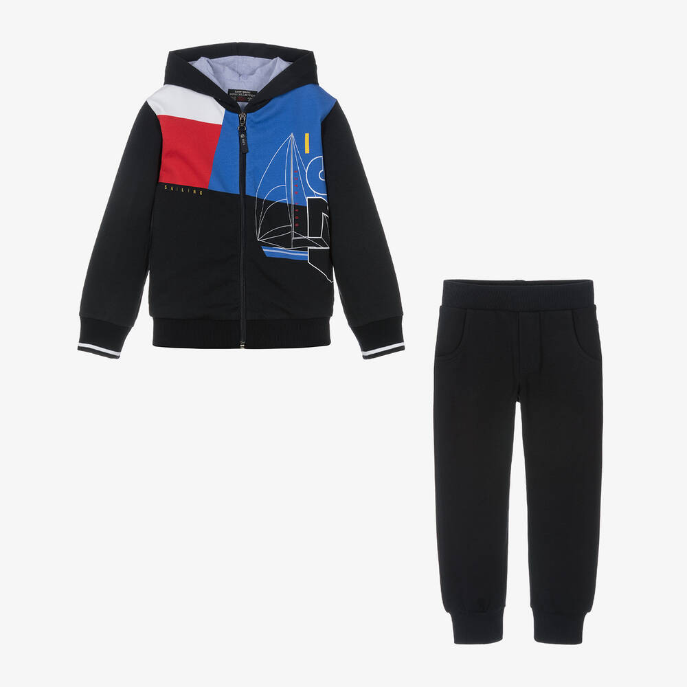 Lapin House-Boys Navy Blue Cotton Sailing Tracksuit | Childrensalon Outlet