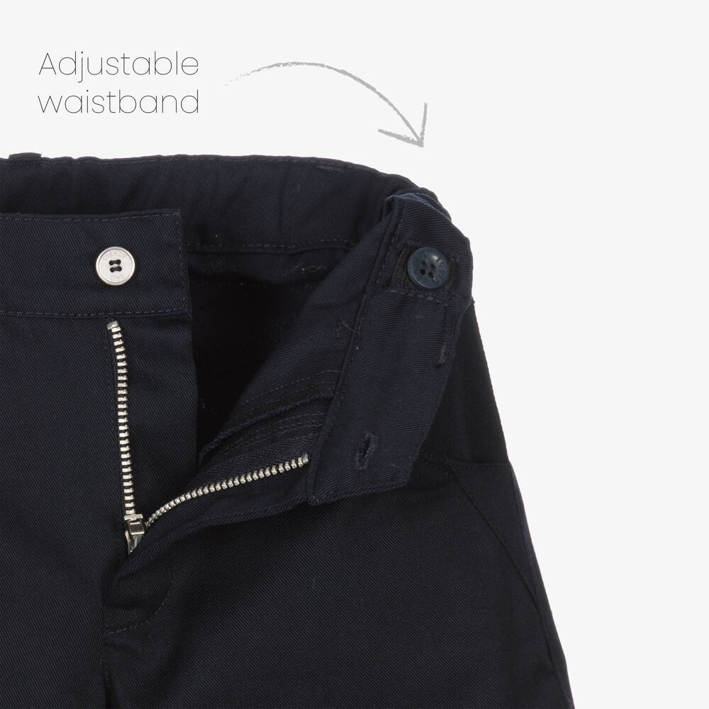 Lapin House-شورت قطن تويل لون كحلي للأولاد | Childrensalon Outlet