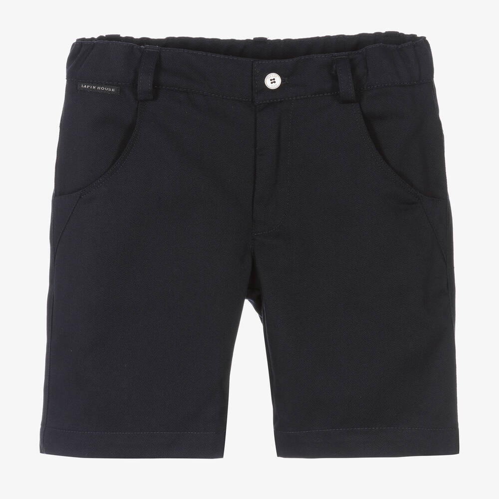 Lapin House-شورت قطن تويل لون كحلي للأولاد | Childrensalon Outlet