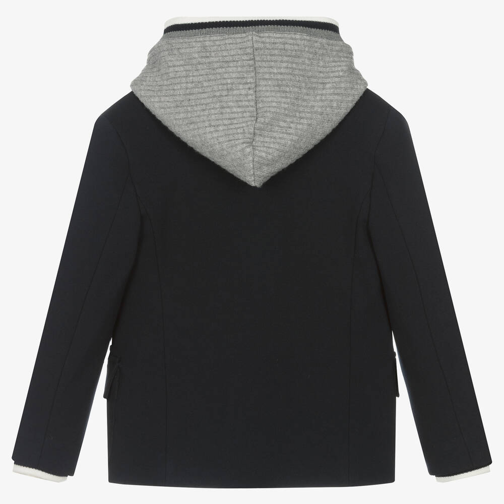 Lapin House-جاكيت هودي ميلانو جيرسي لون كحلي للأولاد | Childrensalon Outlet