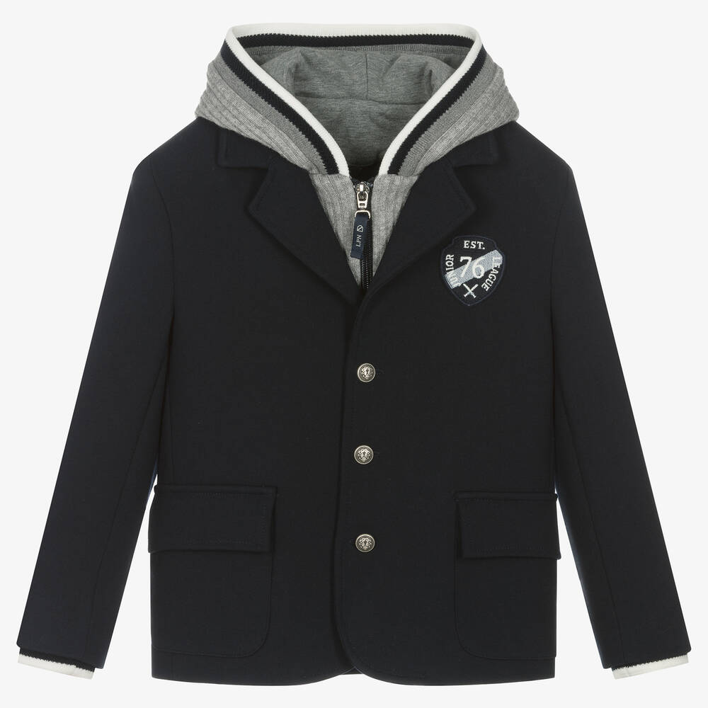 Lapin House - Navyblaue Kapuzenjacke für Jungen | Childrensalon