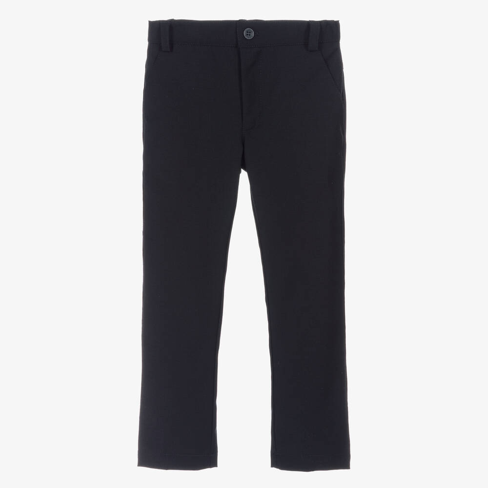 Lapin House-بنطلون مزيج صوف بكر لون كحلي للأولاد | Childrensalon Outlet