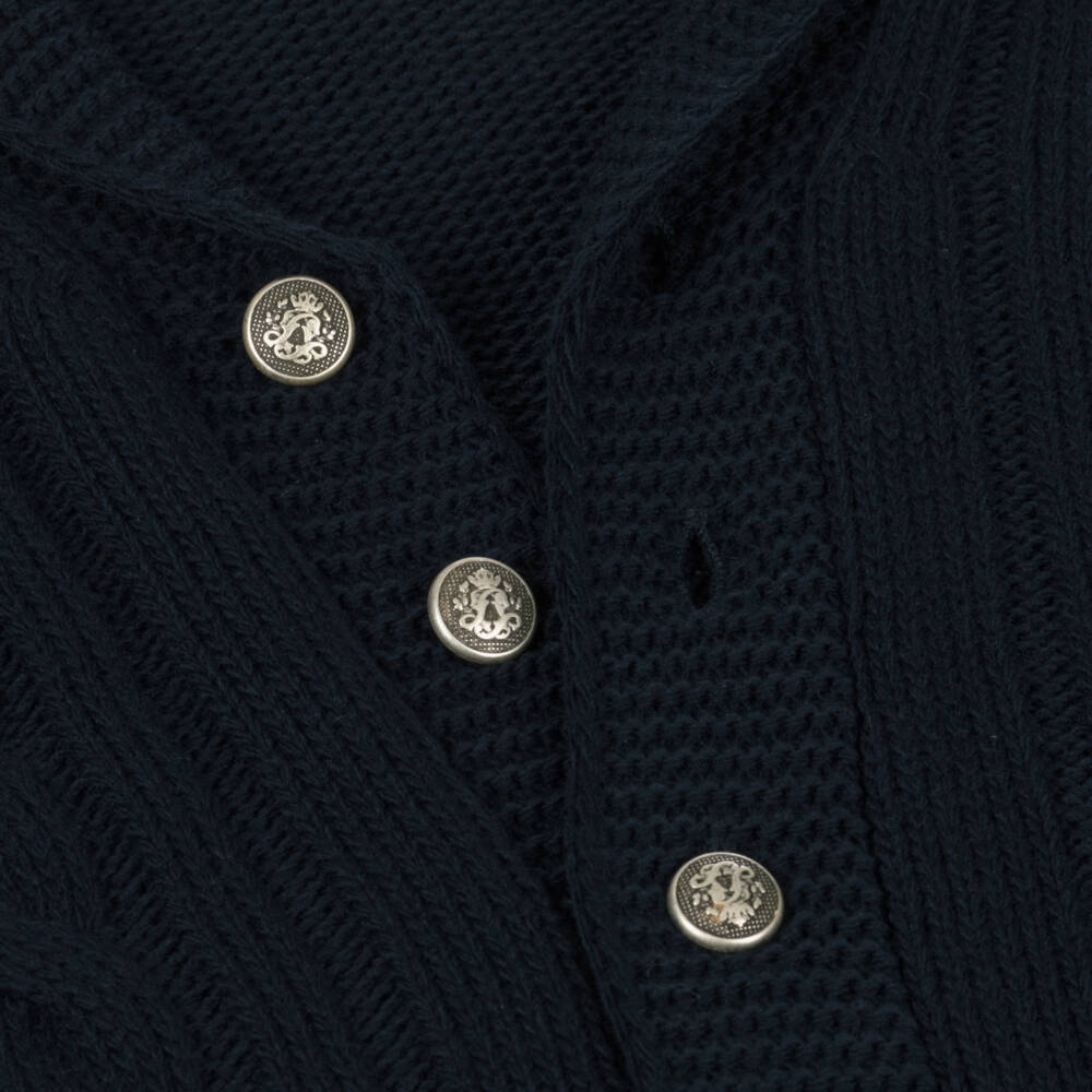 Lapin House-Boys Navy Cable Cardigan | Childrensalon Outlet