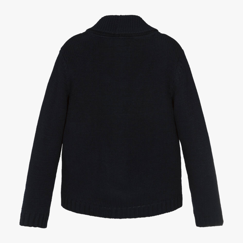 Lapin House-Boys Navy Cable Cardigan | Childrensalon Outlet
