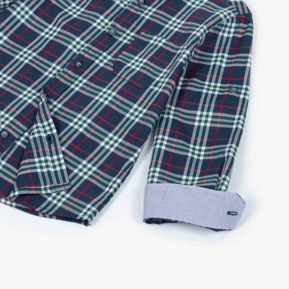 Lapin House-Boys Navy Checkered Shirt | Childrensalon Outlet