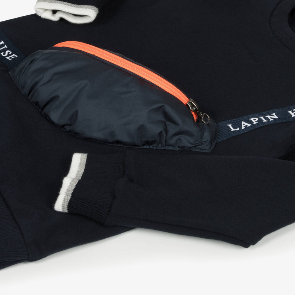 Lapin House-بدلة رياضية قطن لون رمادي وكحلي للأولاد | Childrensalon Outlet