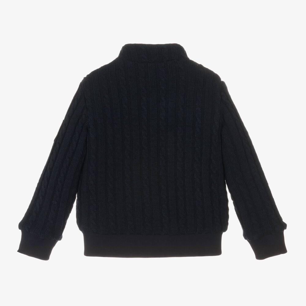 Lapin House-جاكيت محبوك ومبطن لون كحلي للأولاد | Childrensalon Outlet