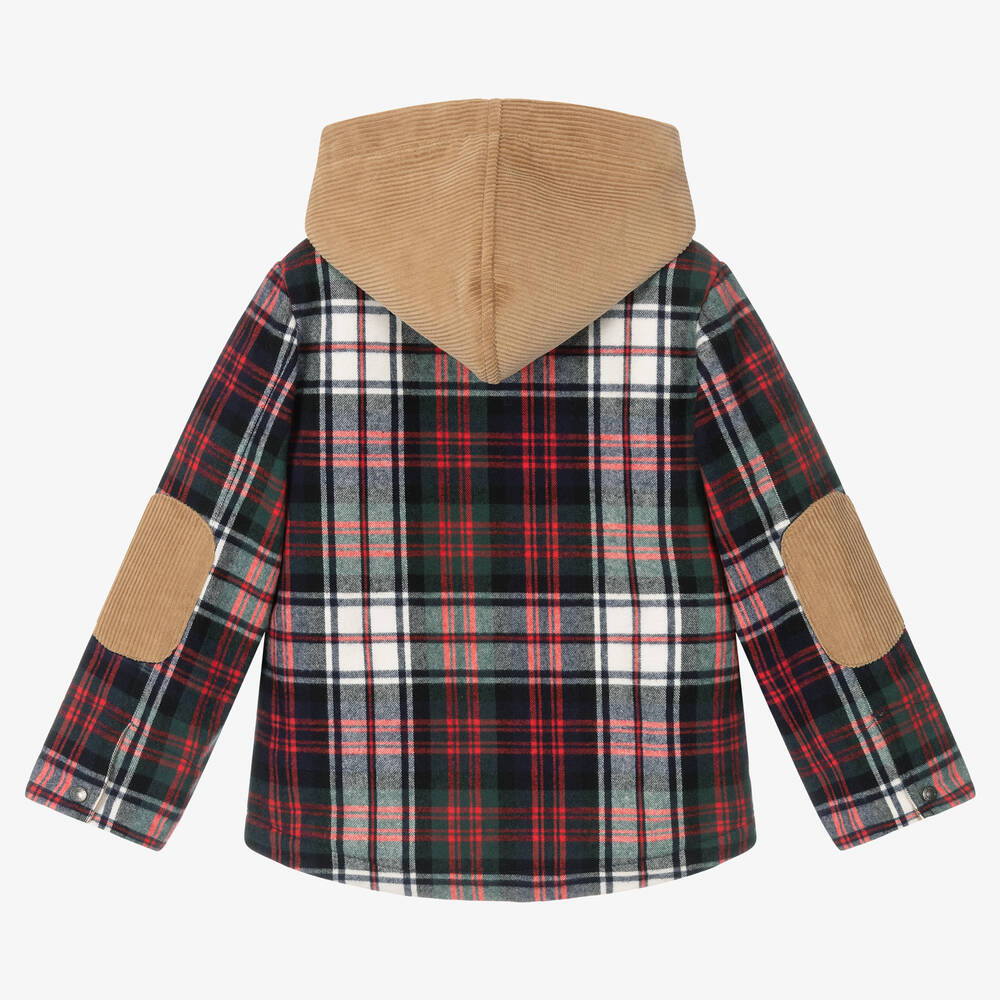 Lapin House-Красная куртка в клетку с капюшоном для мальчиков | Childrensalon Outlet