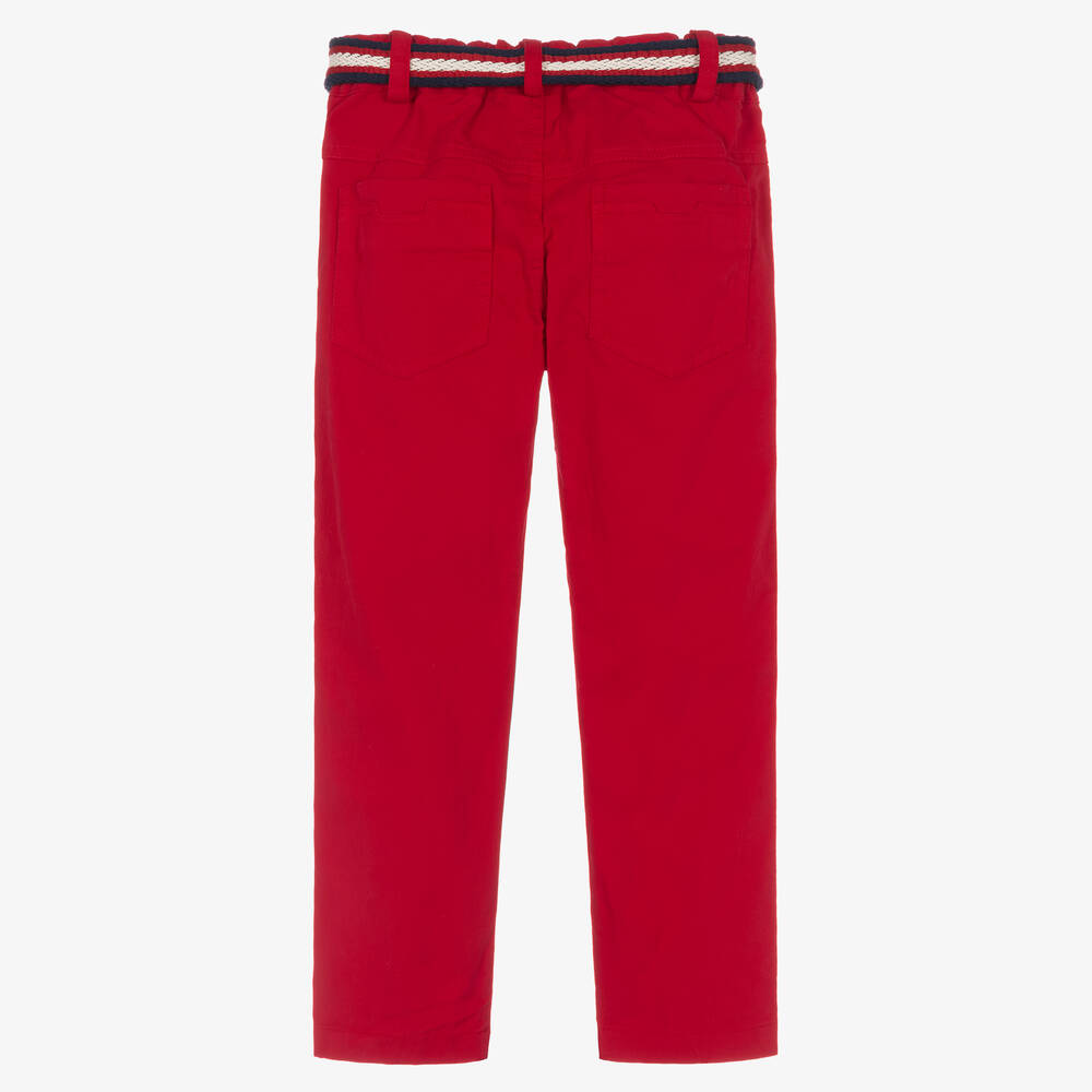 Boys red outlet chino pants