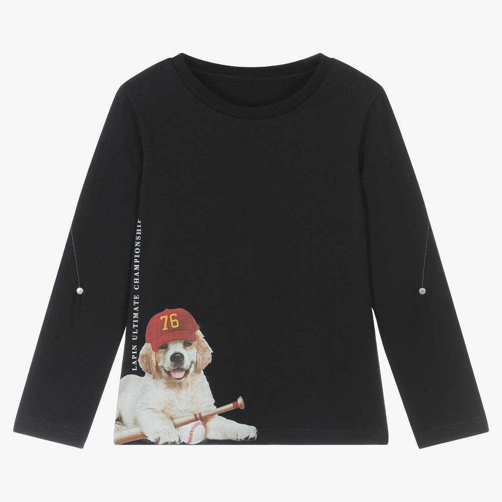 Lapin House-Boys Red Cotton Puppy Top | Childrensalon Outlet