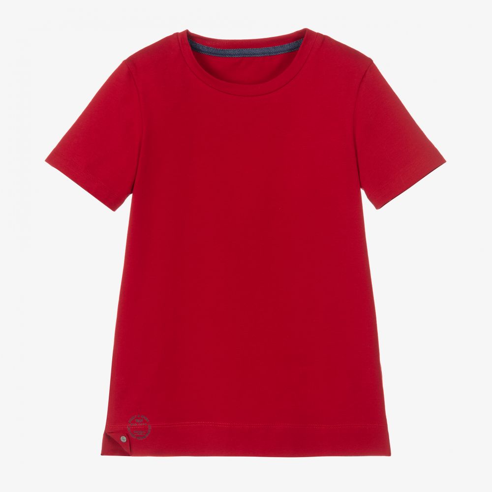 Lapin House - Boys Red Cotton T-Shirt | Childrensalon