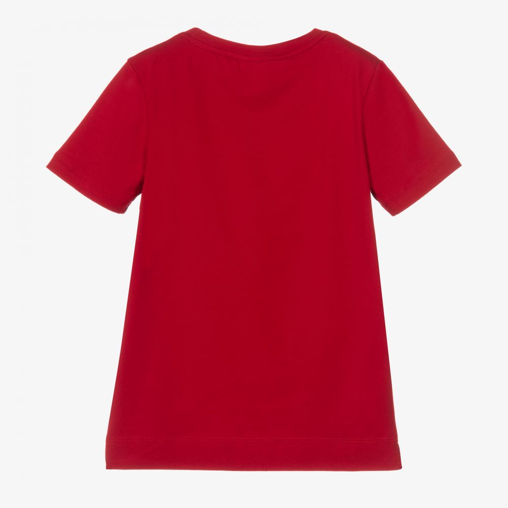 Lapin House-Boys Red Cotton T-Shirt | Childrensalon Outlet