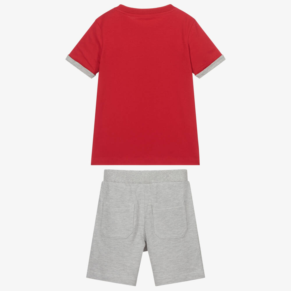 Lapin House-Boys Red & Grey Shorts Set | Childrensalon Outlet
