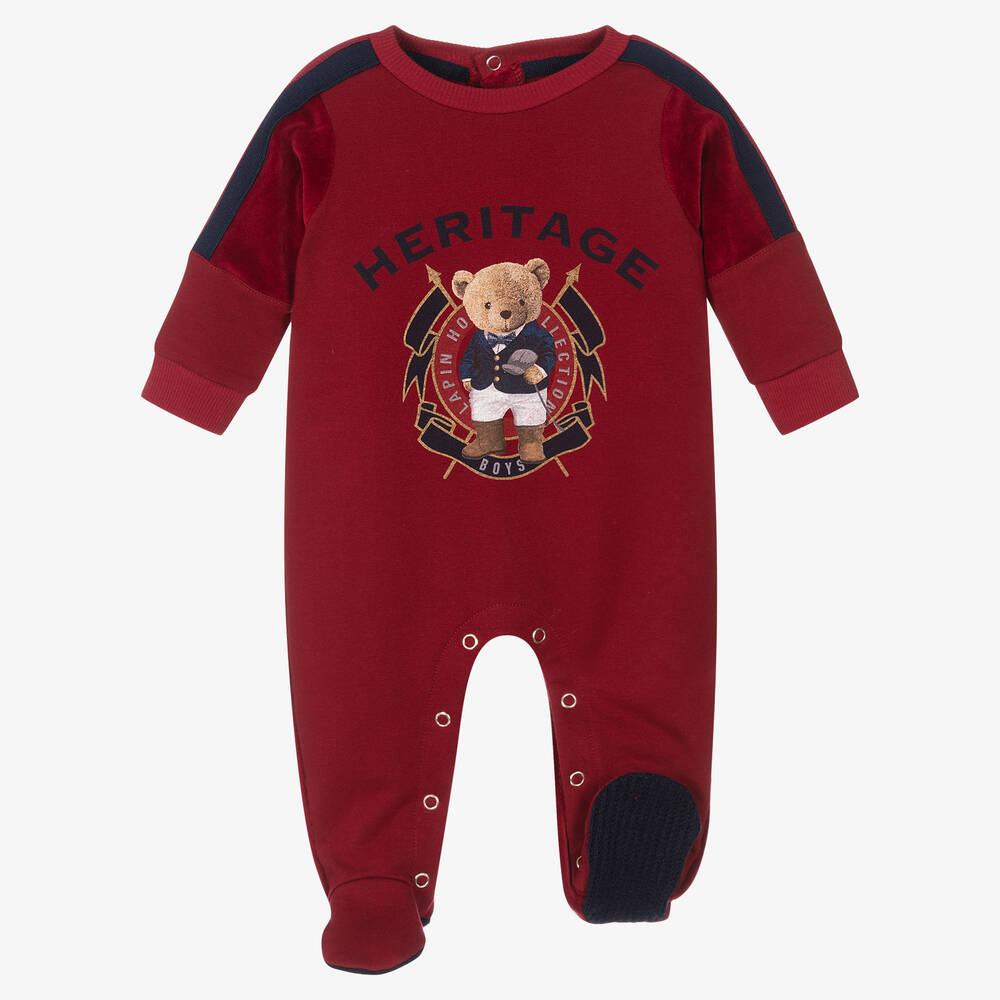 Ralph lauren teddy bear baby grow top