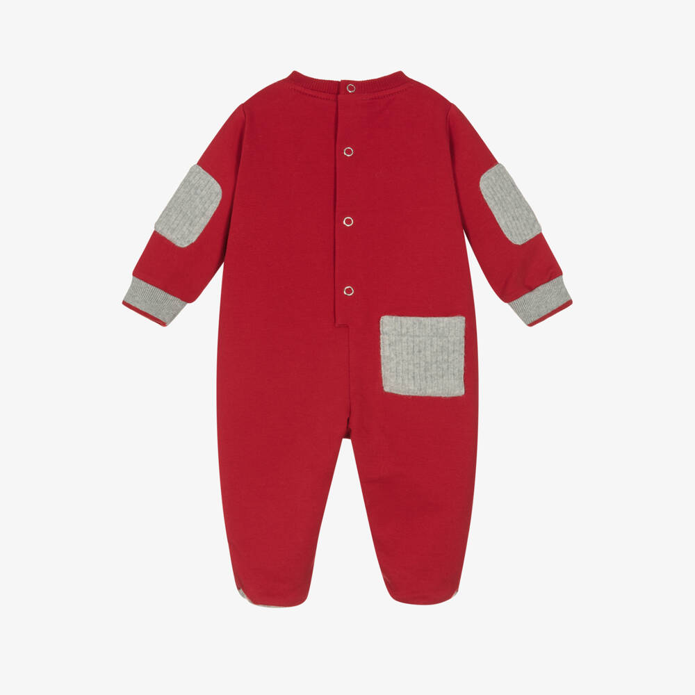 Lapin House-بيبي غرو ولادي بطبعة تيدي بير قطن لون أحمر | Childrensalon Outlet