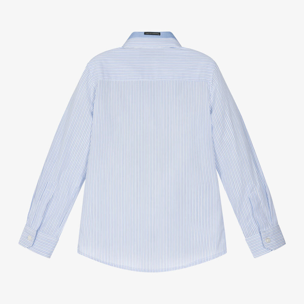 Lapin House-Boys Striped Blue Cotton Top | Childrensalon Outlet