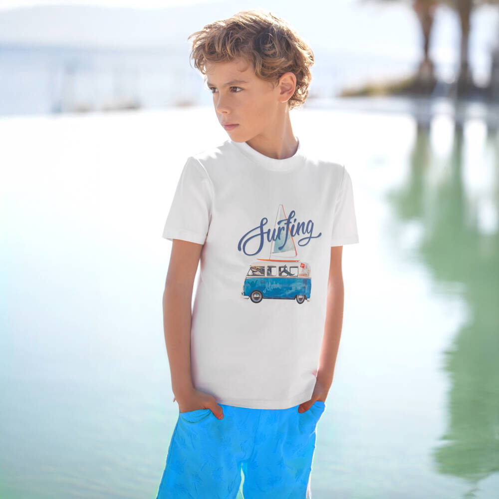 Lapin House-طقم أزرق وأبيض مستوحى من ركوب الأمواج للأولاد | Childrensalon Outlet