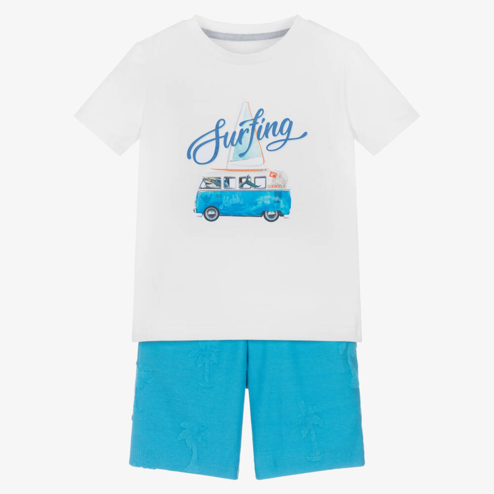 Lapin House-Комплект для мальчиков в стиле серфинга синий и белый | Childrensalon Outlet