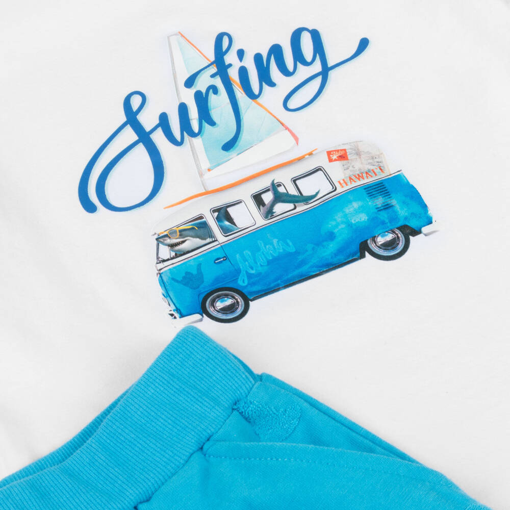 Lapin House-طقم أزرق وأبيض مستوحى من ركوب الأمواج للأولاد | Childrensalon Outlet