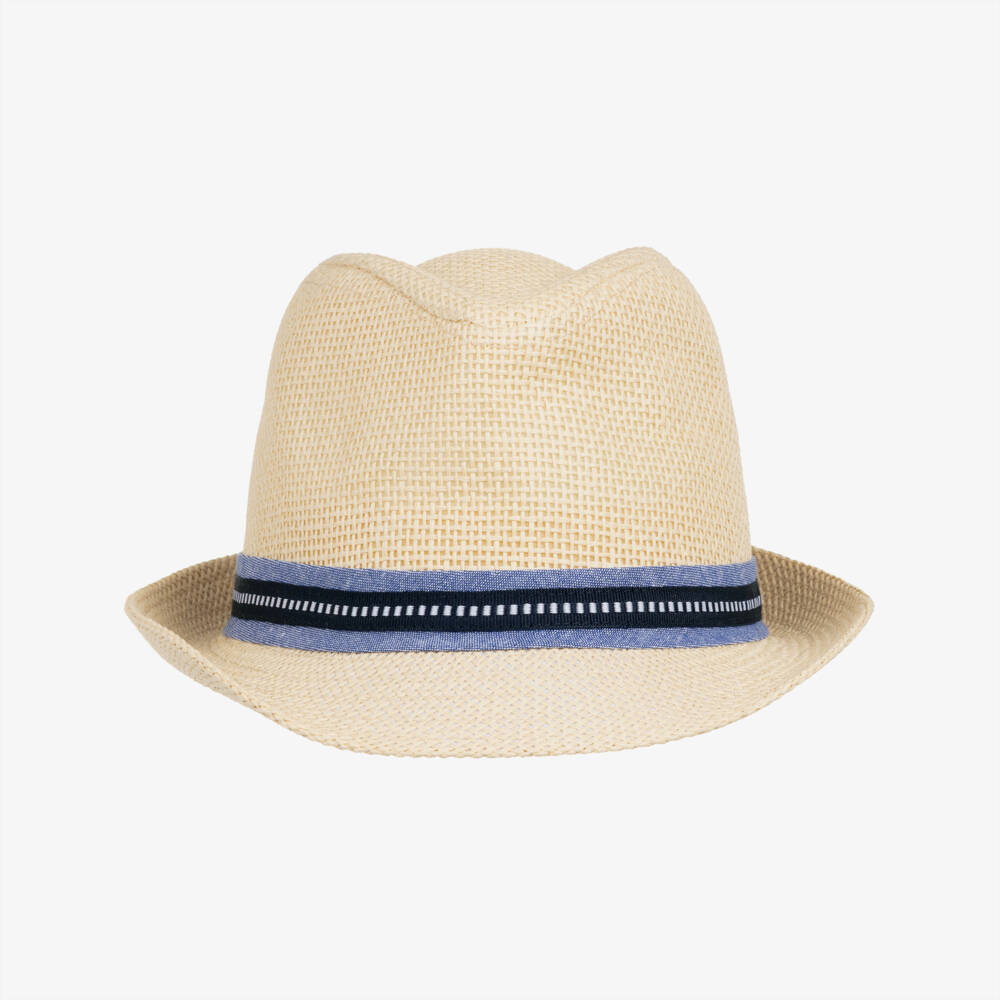 Lapin House-Boys Tan Woven Straw Hat | Childrensalon Outlet