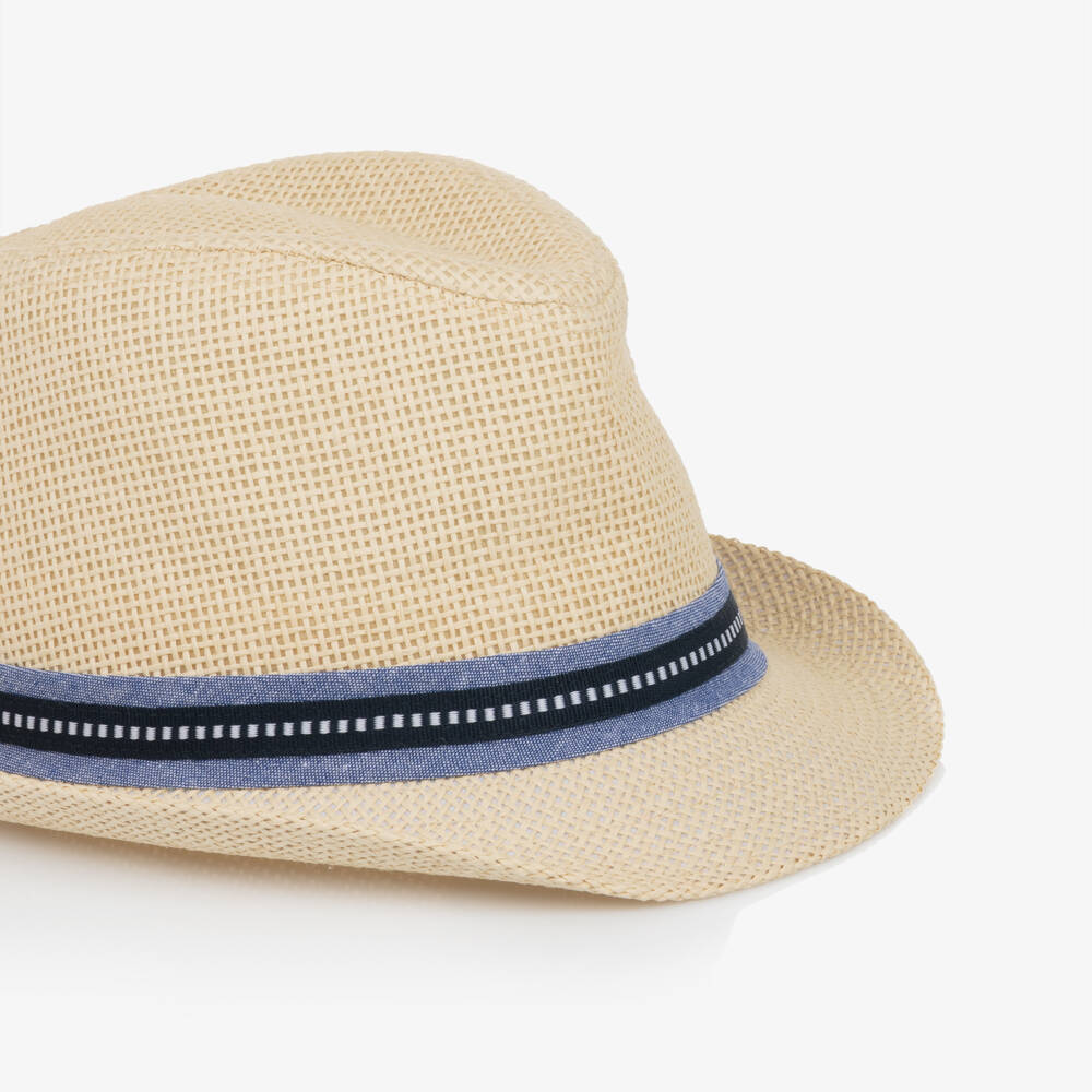 Lapin House-Boys Tan Woven Straw Hat | Childrensalon Outlet