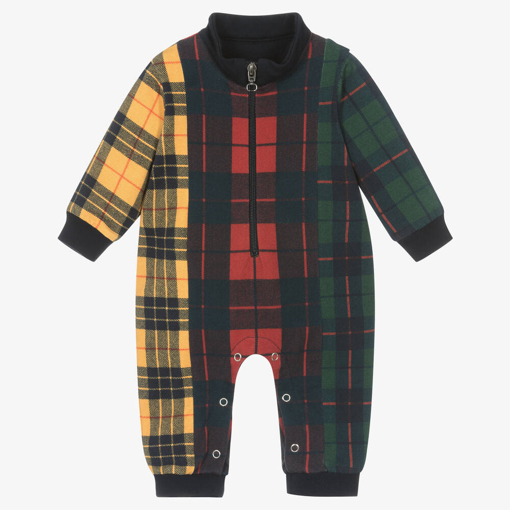 Lapin House-Boys Tartan Cotton Babygrow Gift Set | Childrensalon Outlet