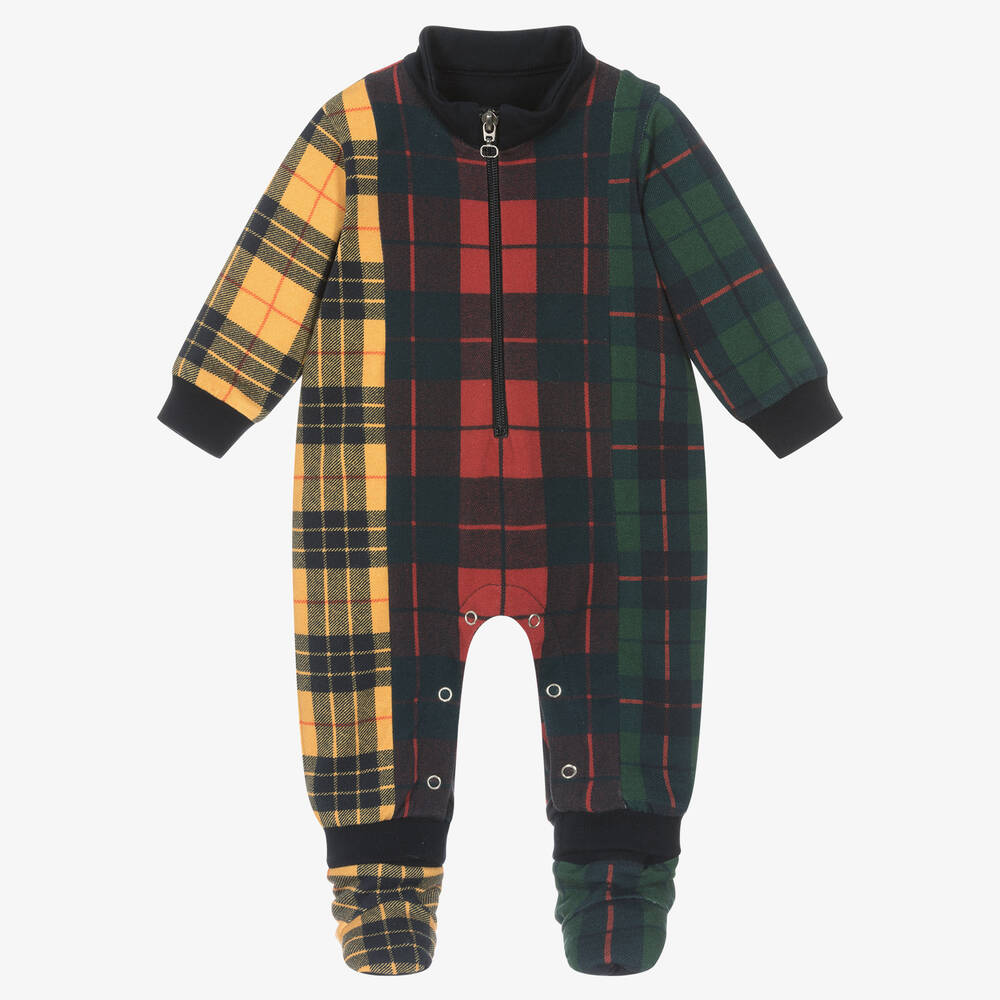 Lapin House - Boys Tartan Cotton Babygrow Gift Set | Childrensalon